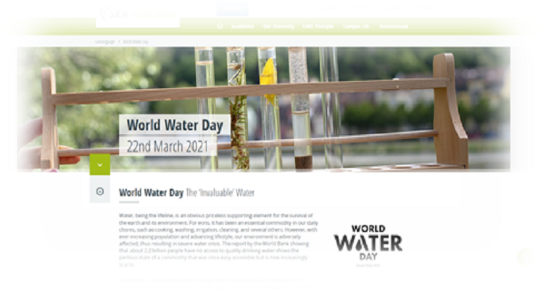 Poziv za učešće na konferenciji "World Water Day"