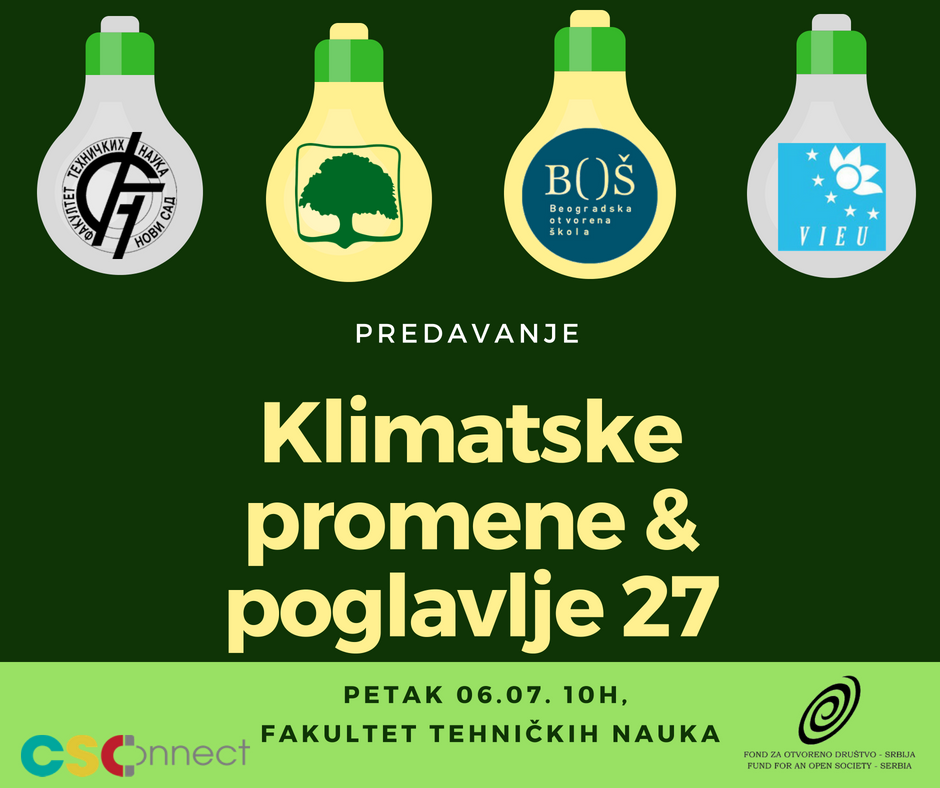 Predavanje "Poglavlje 27 - Životna sredina i klimatske promene"
